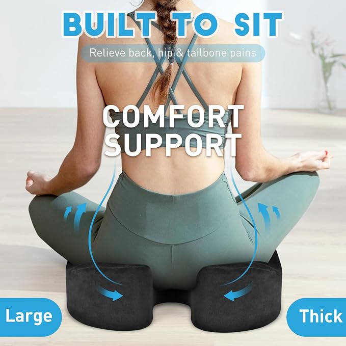 BlissTrends Seat Cushion, 5.2in Thick Memory Foam Cushions - Image 9