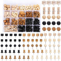 305 Pcs Thumb Tacks, Push Pins for Cork Board, Wooden Push Pins, Wooden Thumb by Zlulary
