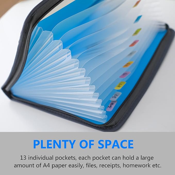 NAFY Expanding File Folder, 13 Pockets Document Organizer - Image 2