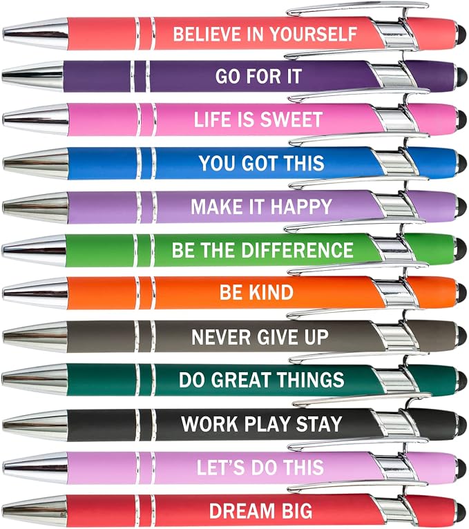 PASISIBICK 12 Pieces Motivational Inspirational Quotes Snarky Screen Touch - Image 6