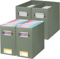 BALEINE File Organizer Box, Cardboard File Folder Organizer by BALEINE