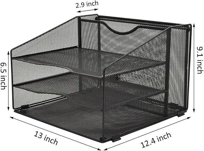 EASEPRES Mesh Desktop File Organizer, Document Mail Desk Folder Holder - Image 6
