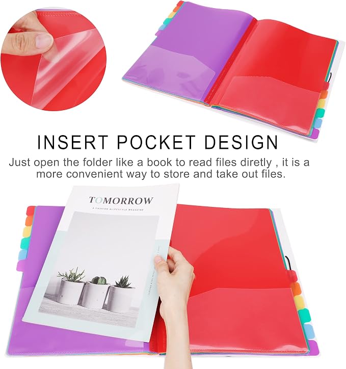 Edufun Rainbow Tab Expanding File Folder - Image 3