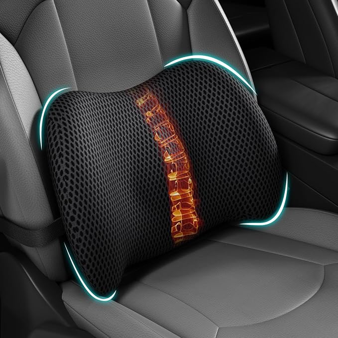 BYMECOST Lumbar Support Pillow for Car, Memory Foam Car Seat Back Support by BYMECOST