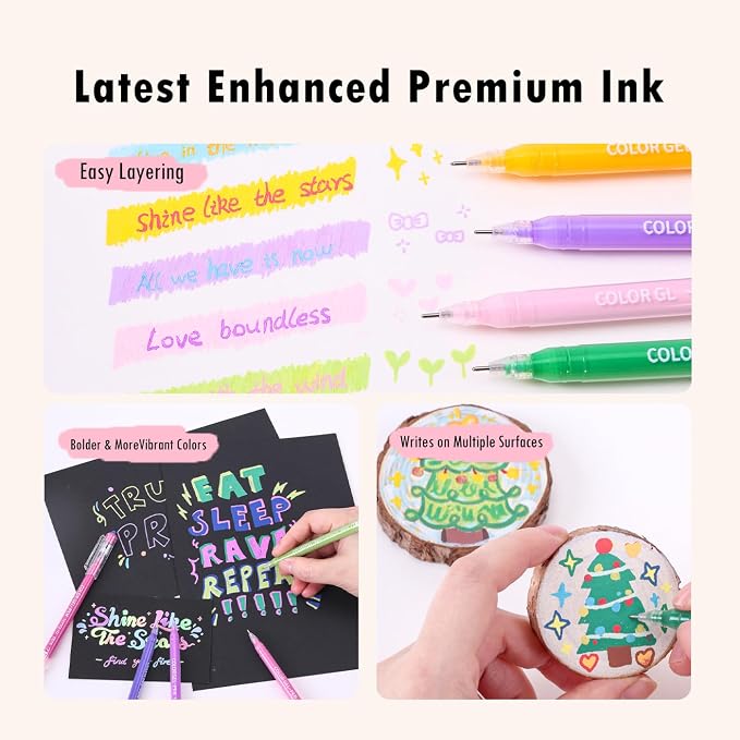 Colored Pen Gift Set, 252 Pack Colorful Gel Pens - Image 7
