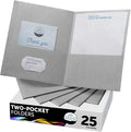 FILE-EZ Two-Pocket Folders, Textured Paper, Letter Size by FILE-EZ