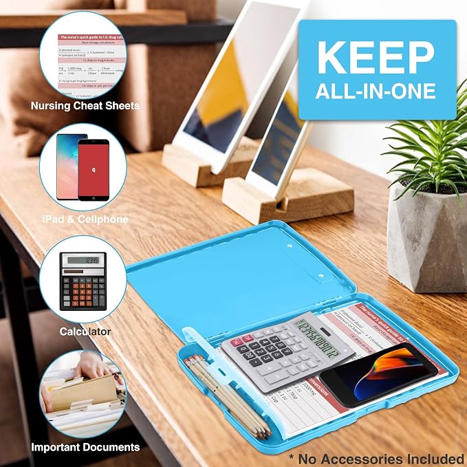 Sooez Clipboard with Storage, Clip Board 8.5 x 11 with Pen Holder, Plastic - Image 5