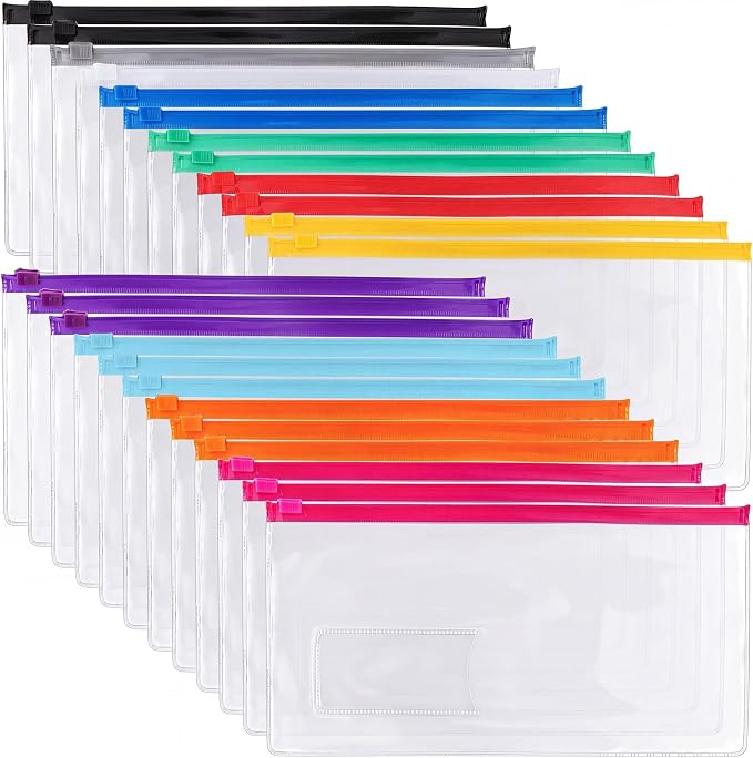 EOOUT 24pcs Poly Zip Envelope, Plastic Envelope, Reusable Envelopes, 9 x 4.7 by EOOUT