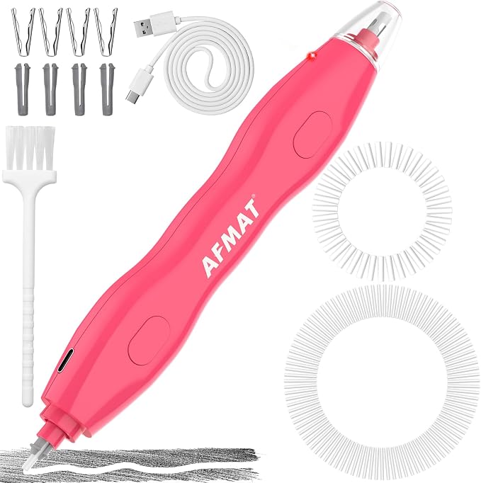 AFMAT Electric Eraser with 140 Eraser Refills, Rechargeable Pencil Erasers by AFMAT