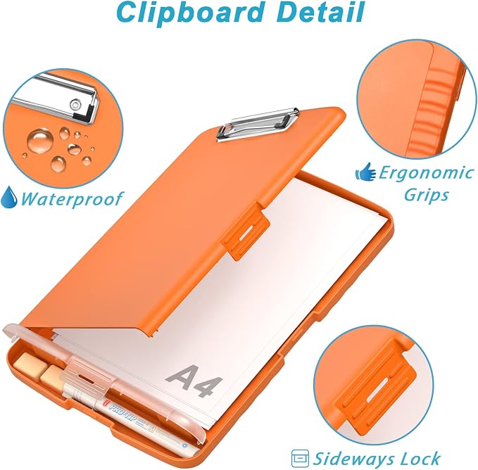Rimilak Clipboard with Storage, 8.5 x 11'' High Capacity Clip Board, - Image 5