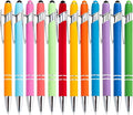 PASISIBICK 12 Pieces Rainbow Rubberized Soft Touch Ballpoint Pen by PASISIBICK