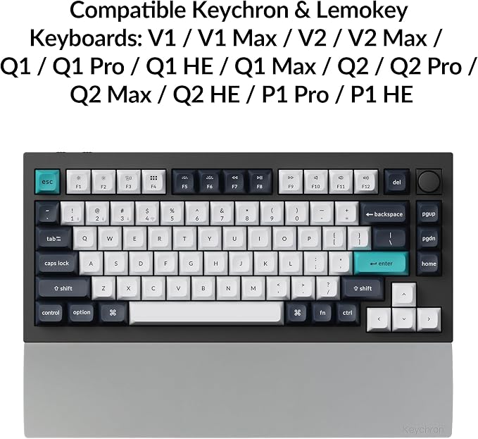 Keychron Gray Silicone Wrist & Palm Rest, 12.89" - Image 2