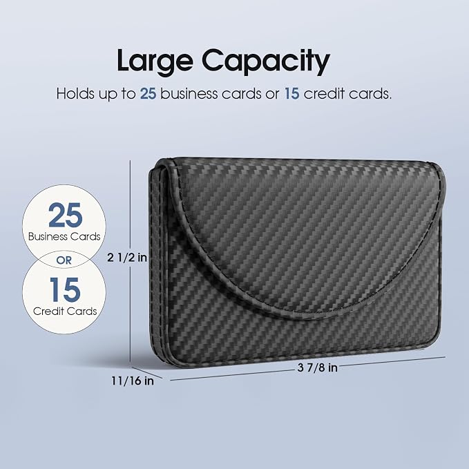 MaxGear Business Card Holder, PU Leather Business Card Case, Portable Business - Image 5
