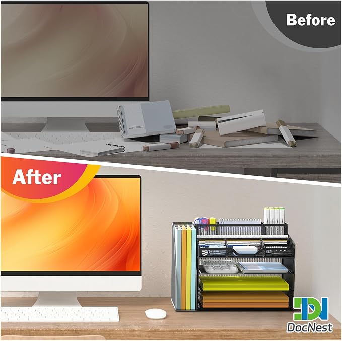 Docnest 4 Tier Mesh Desk Organizer - Image 2