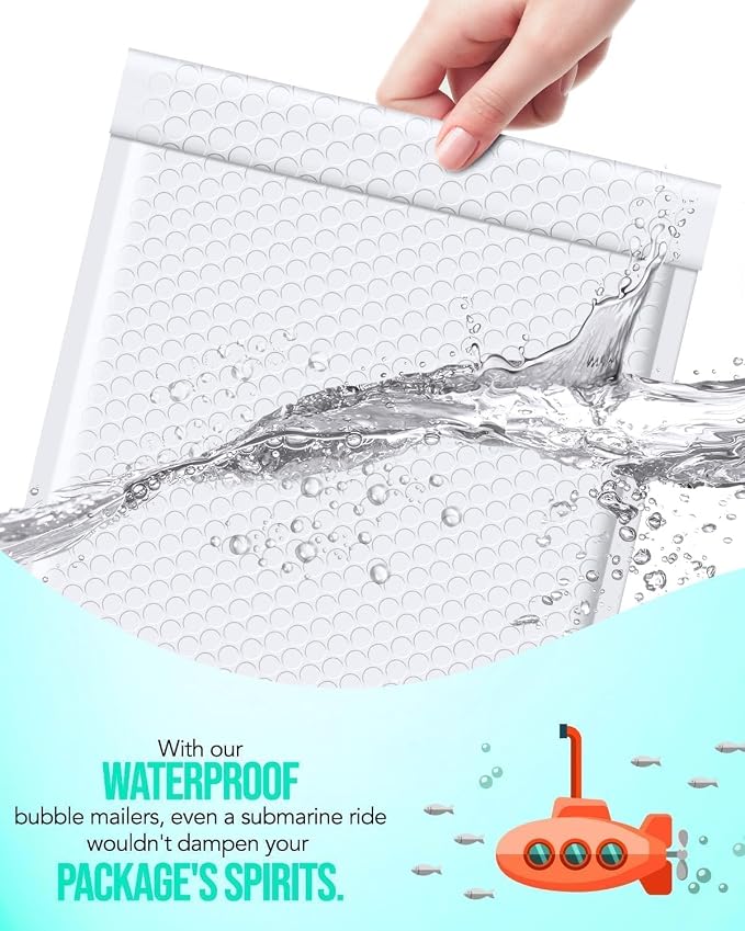 GSSUSA White Bubble Mailers 10.5x16 Padded Envelopes, 1 Pallet Pack of 3750 - Image 3
