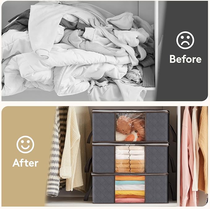 Lifewit 3 Pack 35L Clothes Storage Bins - Image 8