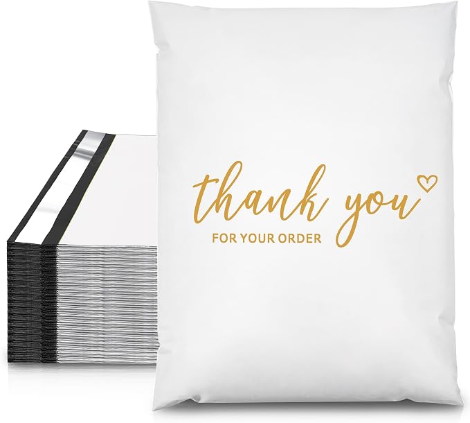 JinRuiKJ Thank You Poly Mailer 10x13 Inch 100 PCS, Shipping Bags by JinRuiKJ