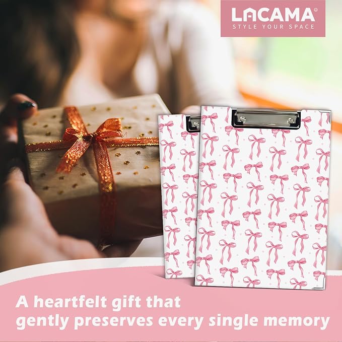 Lacama Coquette Pink Bow Clipboard - Image 2