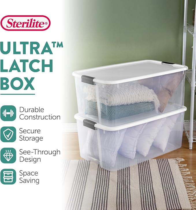 Sterilite 16-Pack Ultra Latching Box, Storage Bins - Image 2