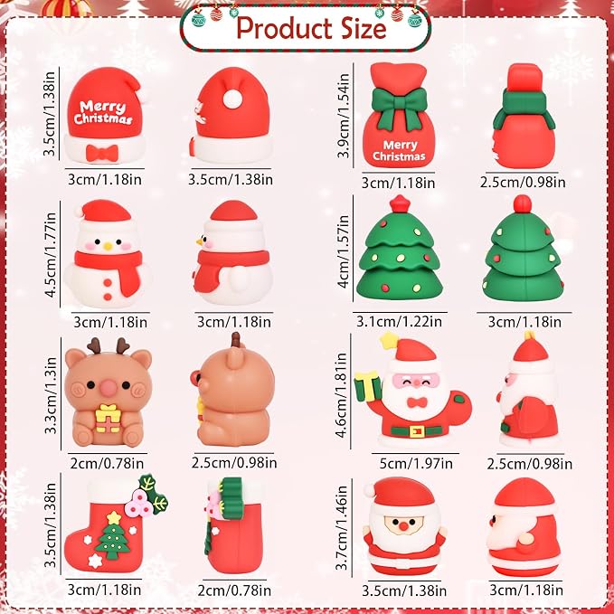 LiYiQ 24 PCS Cute Christmas Pencil Sharpener - Image 2