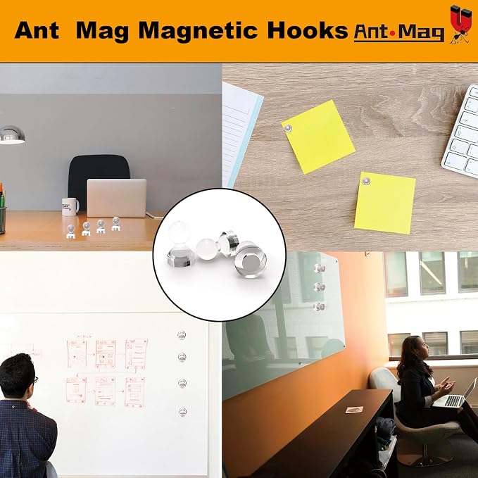 Ant Mag Magnetic Push Pins 48pcs Strong Whtieboard Pins Magnets Perfect Use - Image 5