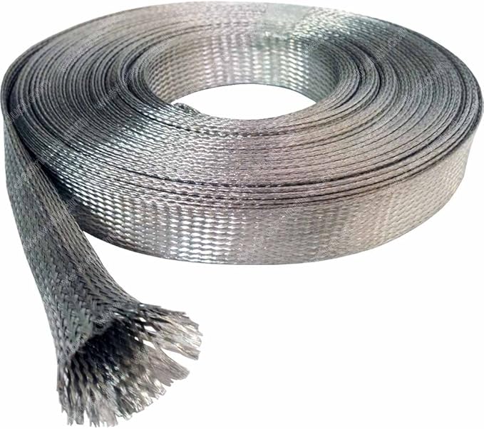 Electriduct 1/8" Tinned Copper Metal Braid Sleeving Flexible EMI RFI Shielding - Image 3