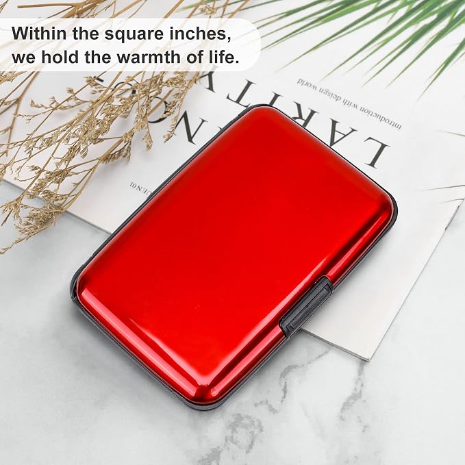 ELFISH Mini RFID Aluminum Wallet Credit Cards Holder Business Card Case Metal - Image 6