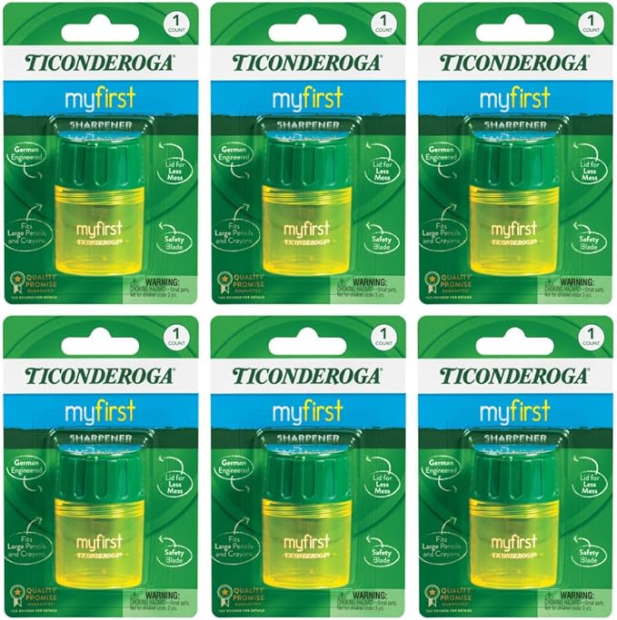 Ticonderoga My First Pencil Sharpener, 1 Hole, Large Barrel by Ticonderoga