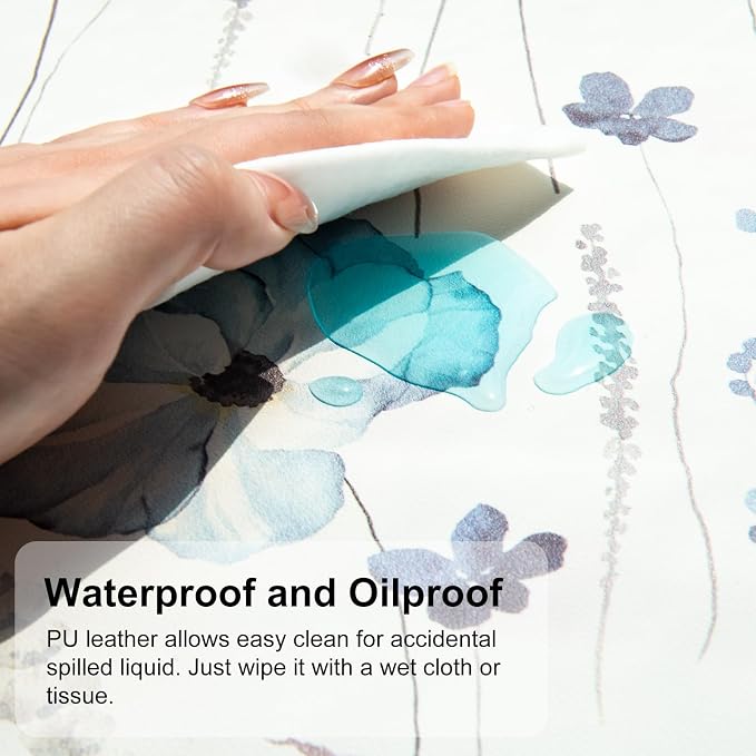 QiyI Large Mouse Pad for Desk, Floral Desk Mat for Desktop, Women Girls Office - Image 3