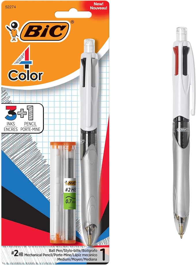 BIC 4-Color 3+1 Retractable Ballpoint Pen by BIC