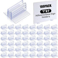 Fulmoon 100 Pcs Sign Holder, Adhesive Base Sign Holders Multiple Uses by Fulmoon