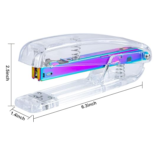 Colorful Acrylic Stapler Set | Durable Spring, 1000 Staples, Office & School - Image 2