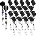 30pcs Black Beadable Badge Reels Making Kits by Unknown