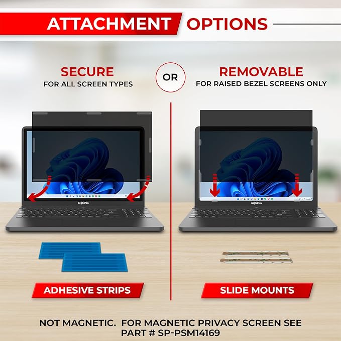 SightPro 14 Inch 16:9 Laptop Privacy Screen Filter - Image 4
