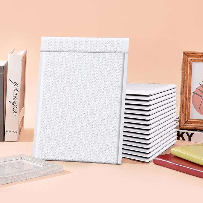 Fuxury 500 Pack White Bubble Mailers 10.5x16 Inch, Self Seal Padded Envelopes - Image 5