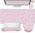 LIMKRIAN Pink Striped Mouse Pad by LIMKRIAN