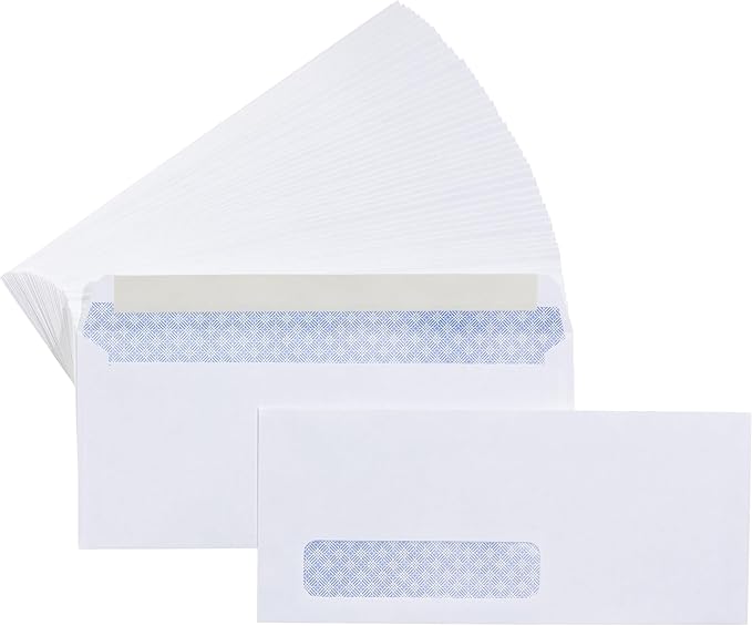 Amazon Basics #10 Security-Tinted Self-Seal Business Envelopes by AmazonBasics