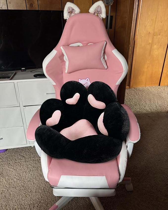 MOONBEEKI Cat Paw Cushion Chair Comfy Kawaii Plush Seat Cushions Shape Lazy - Image 3