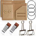10 Pcs Passport Size Travelers Notebook Accessories Kit Include Kraft Folder by Dinifee