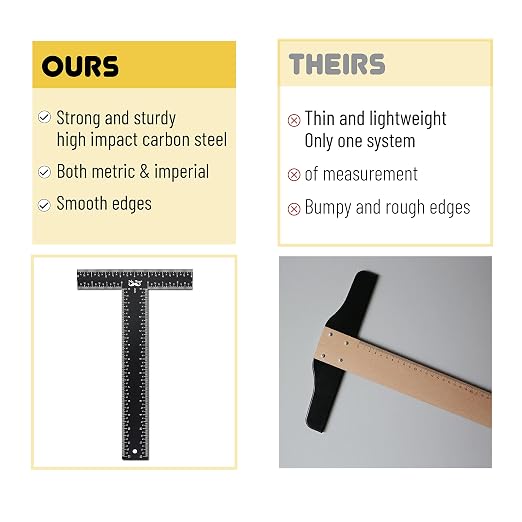 Mr. Pen - T Square, T Ruler, 12 inch Metal Ruler, T Square Ruler | Drafting - Image 4