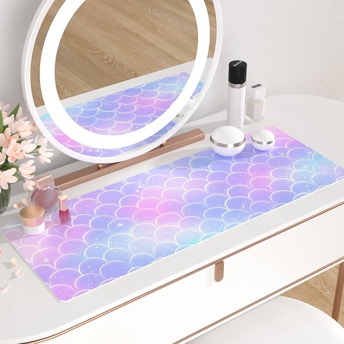 QiyI Multifunctional Office Desk Pad, Water-Resistant PU Leather Mouse Pad - Image 6
