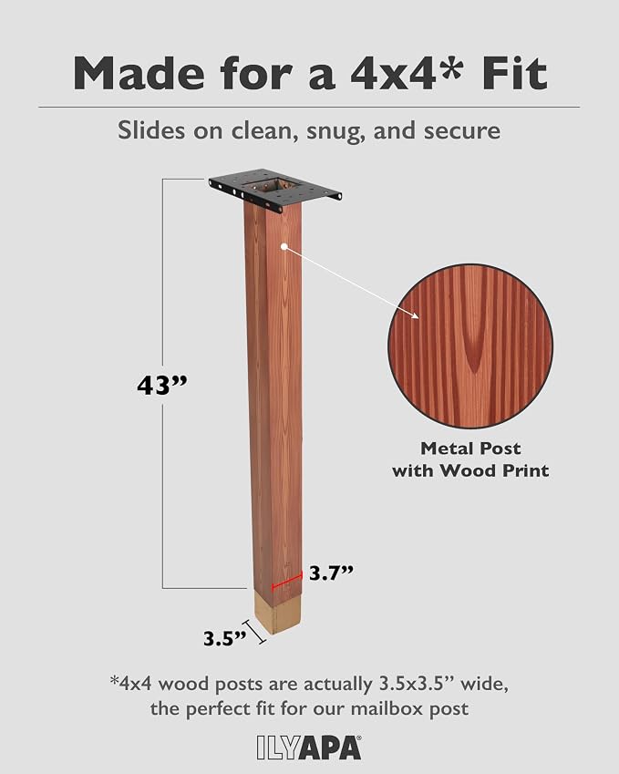Ilyapa Metal Mailbox Post for Outside, Heavy Duty - Image 2