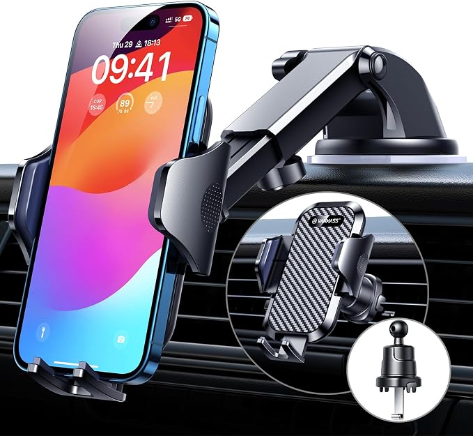 VANMASS Car Phone Holder 2026 Ultimate Military-Grade Strongest Suction & Clip by VANMASS