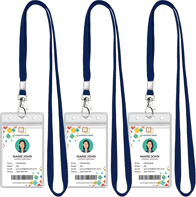 3 Pack Clear ID Badge Holder by koorito