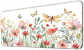 Keyboard Mat, Large Mouse Pad, Watercolor Flower by Flodirise