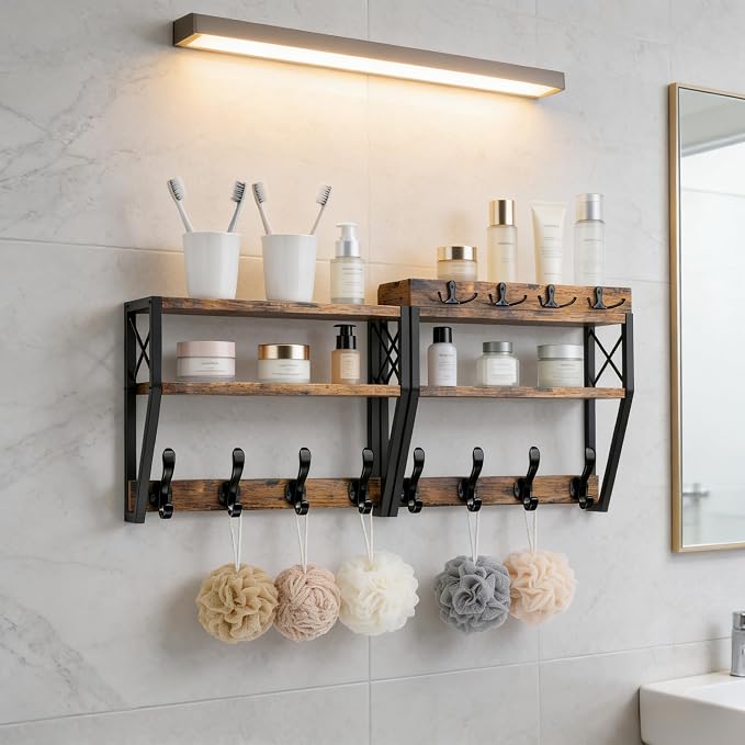 Upgraded 3-Tier Large Coat Rack Wall Mount - Image 9