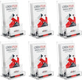 NIUBEE 6-Pack Acrylic Brochure Holder 4‘’, Plastic Flyer Display Stand by NIUBEE