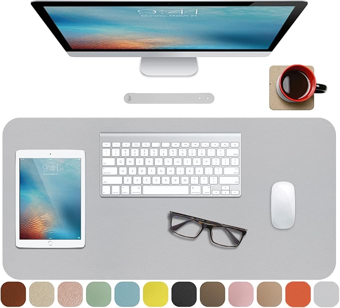 Boutilon Leather Desk Pad Protector, Non-Slip Mouse Pad, Laptop Desk Pad - Image 9