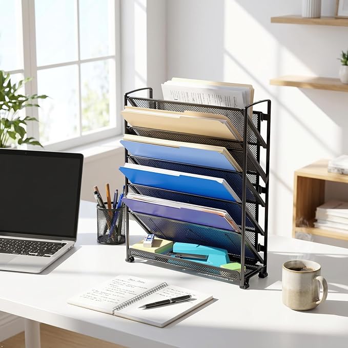 Simple Houseware 6-Tier Wall Mount Document Letter Tray Organizer - Image 7