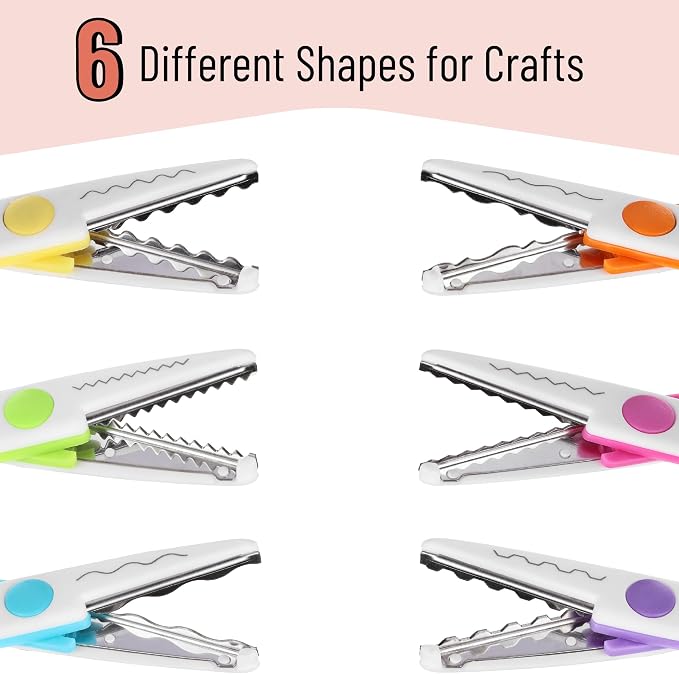 Mr. Pen- Craft Scissors Decorative Edge, 6 Pack, Retro Colors | Zig Zag Scissors - Image 5